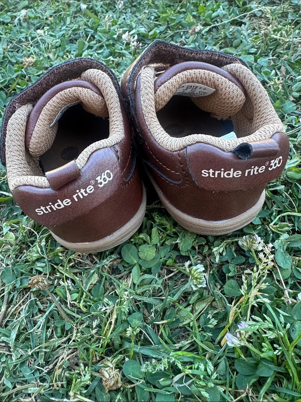 Stride Rite Toddler Brown Leather-Look Hook & Loop Sneakers